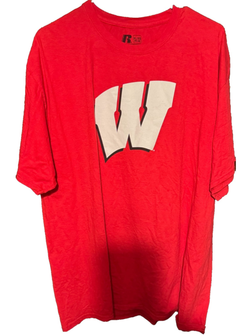 Wisconsin Badgers Russell Athletic S/S T-Shirt Men Sz XL Red